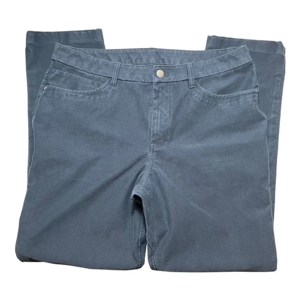 Lululemon Mens Sz 34x31 ABC Utilitech Pants Navy Blue Logo 5 Pocket- 2043